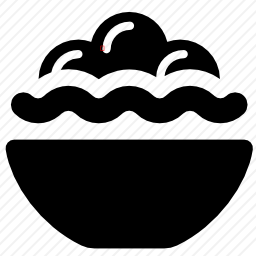 盛满食物的碗图标