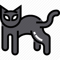 黑色的猫图标