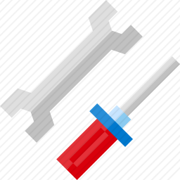 机械学螺丝刀扳手图标