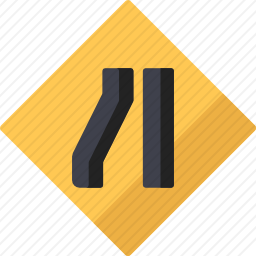 道路<em>变窄</em>图标