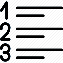编号列表图标