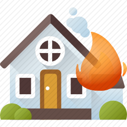 燃烧的房子图标