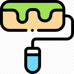 油漆滚筒图标