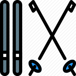 滑雪装备图标