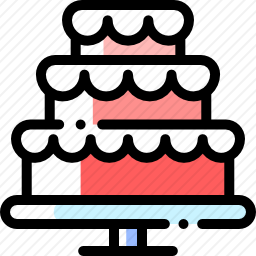 婚礼蛋糕图标