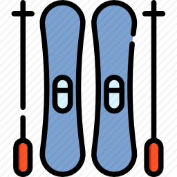 滑雪板图标