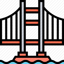 加洲的金门大桥图标