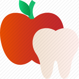苹果与牙齿图标