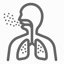 吸入污染空气图标