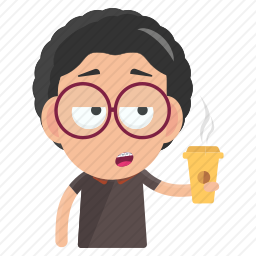 喝咖啡的男人图标