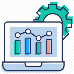 电脑数据图表图标