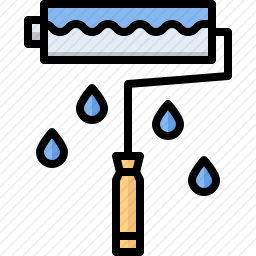 油漆滚筒图标