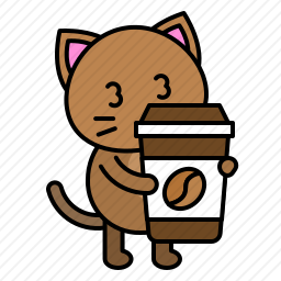 喝咖啡的小猫图标