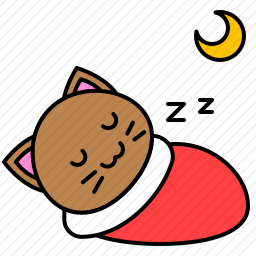 睡觉的小猫图标