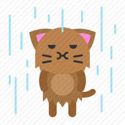 淋雨的小猫图标