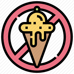 禁止吃冰淇淋图标