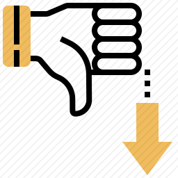 拇指向下图标
