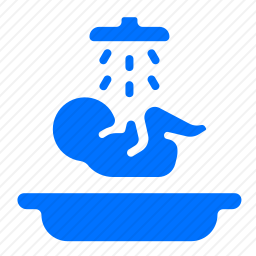 洗澡的婴儿图标