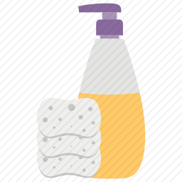 清洗剂与海绵图标