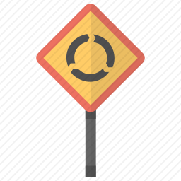 环岛行驶标志图标