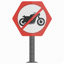 禁止摩托车标志图标