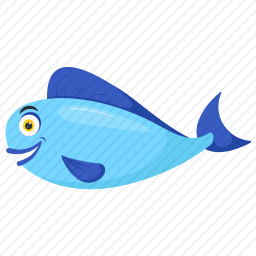蓝色金鱼图标