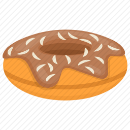 巧克力甜甜圈图标