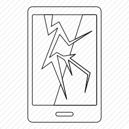 屏幕碎裂的手机图标