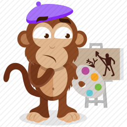 <em>画画</em>的猴子图标