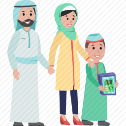 穆斯林家庭图标
