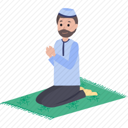 祈祷的穆斯林男人图标