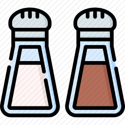 盐和胡椒粉图标