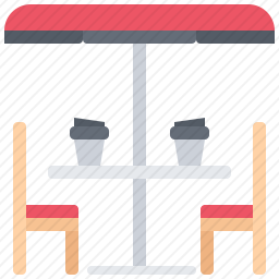 咖啡桌椅图标