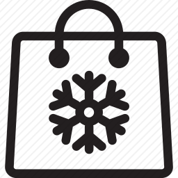 雪花购物袋图标