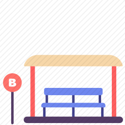 公共汽车站图标