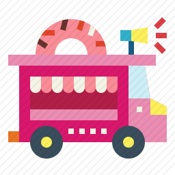 甜甜圈卡车图标