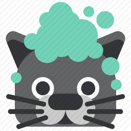 洗澡的猫图标
