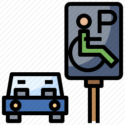 残疾人停车处图标