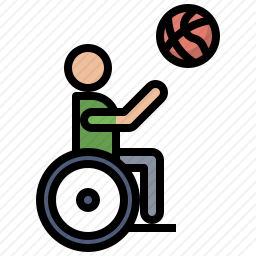 残疾人打篮球图标