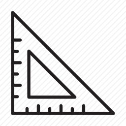 三角尺图标
