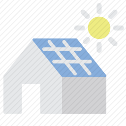 太阳能房屋图标