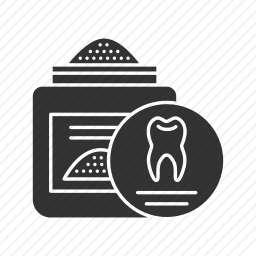 牙齿粉图标