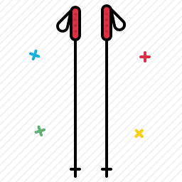 滑雪杖图标