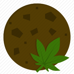 添加大麻的饼干图标