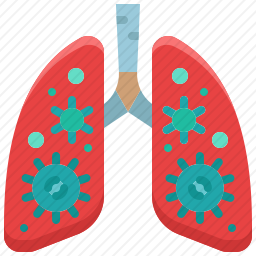 受感染的肺图标
