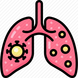 受感染的肺图标