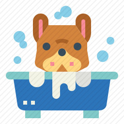 洗澡的狗狗图标