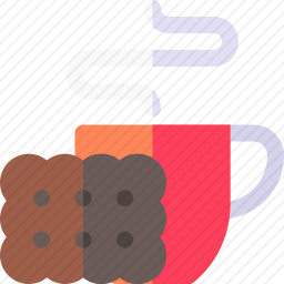 咖啡与饼干图标
