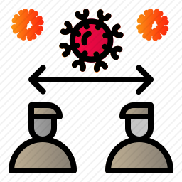社交距离图标