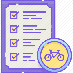 自行车清单图标